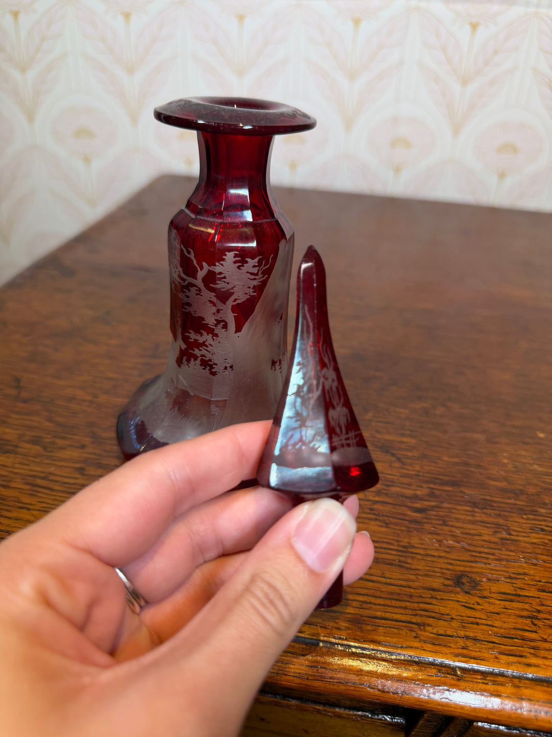 Bohemian Ruby Red Decanter