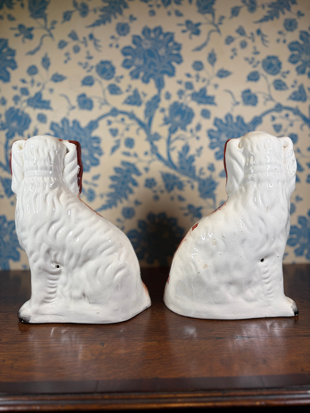 Pair of Antique English Staffordshire Dogs