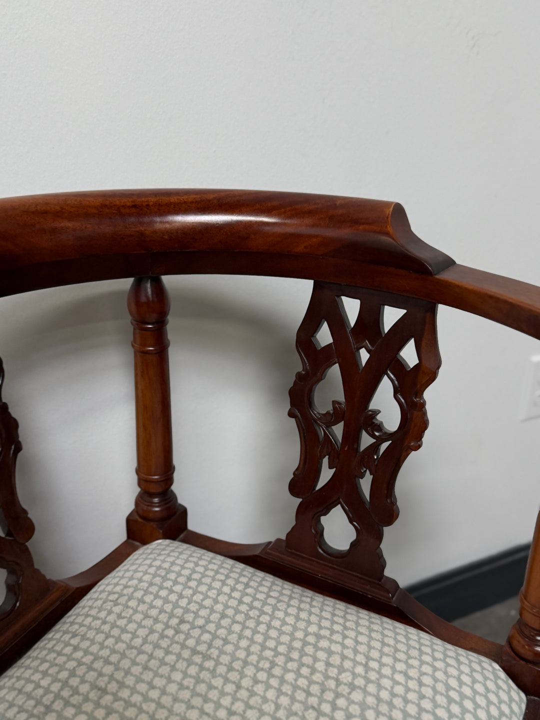 Mahogany Chippendale Style Corner Chair