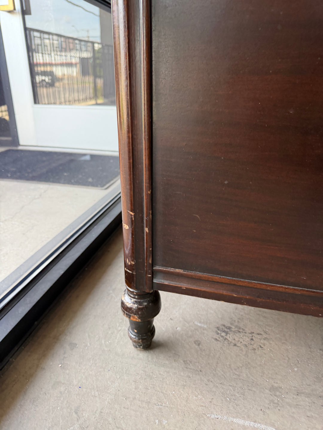 Vintage Rucker Fuller Wooden Desk (Scratches on top)