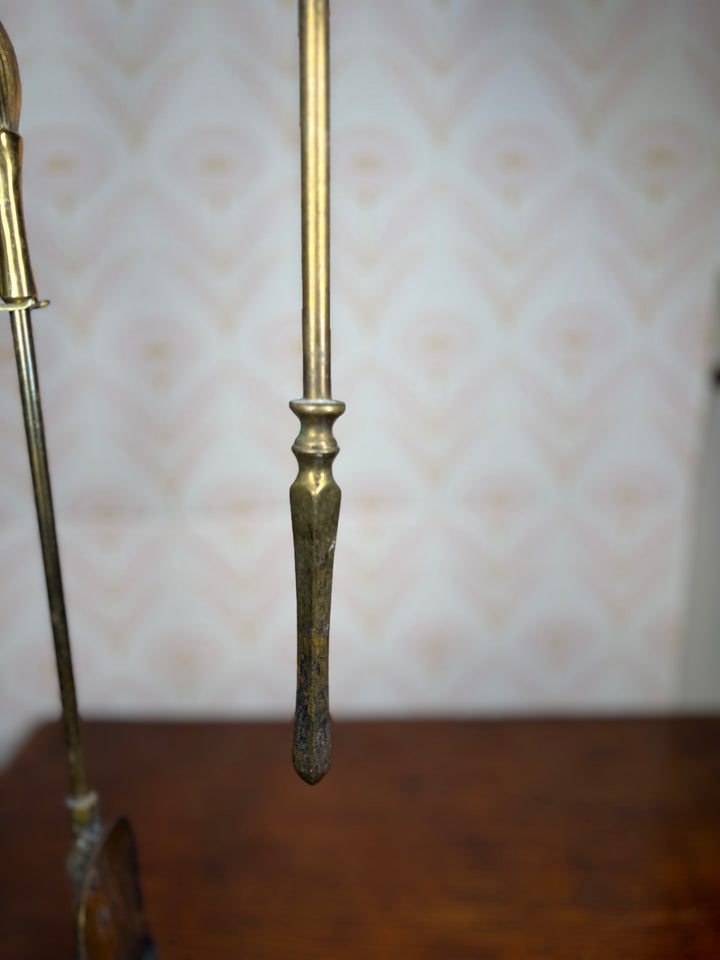 Miniature Brass Fireplace Set - 5 Pieces