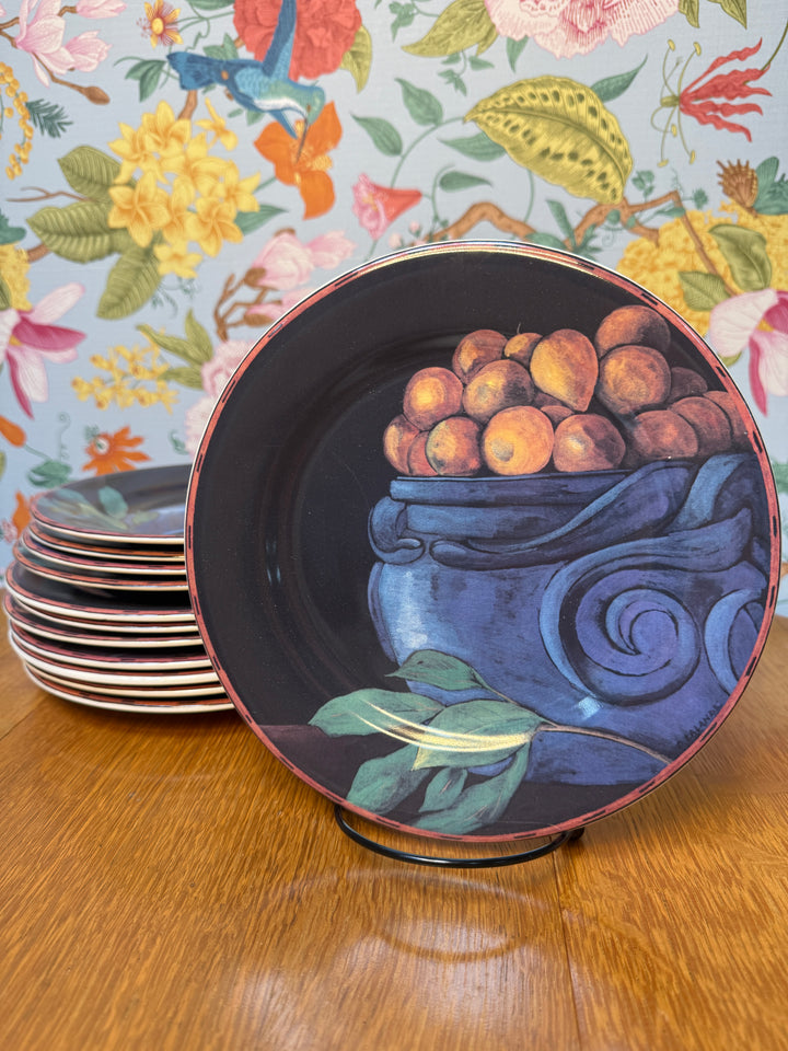 Cueillette Gien France Side Plates Set of 12
