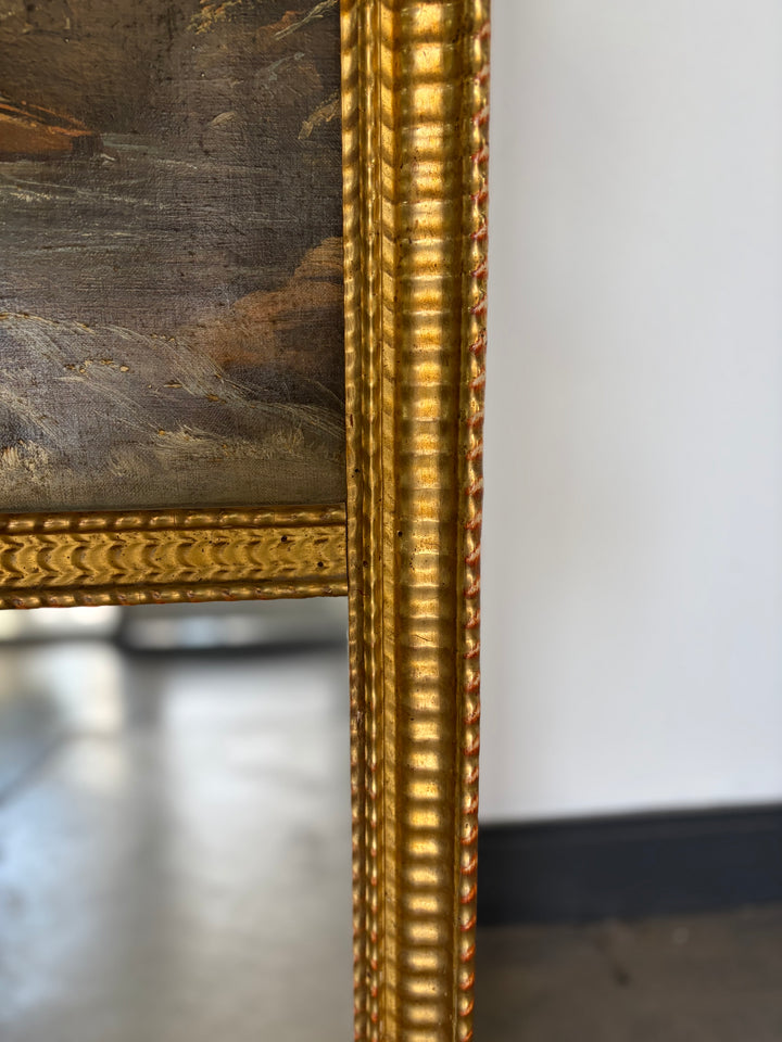 Antique French Trumeau Mirror