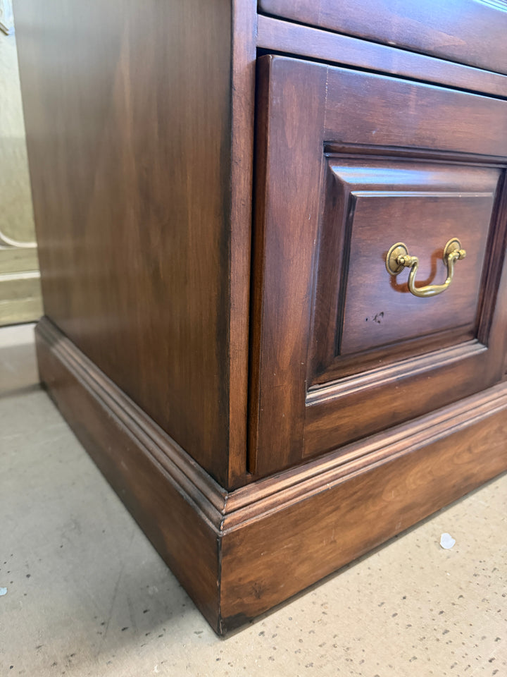 Vintage Wooden Desk with 8 Drawers