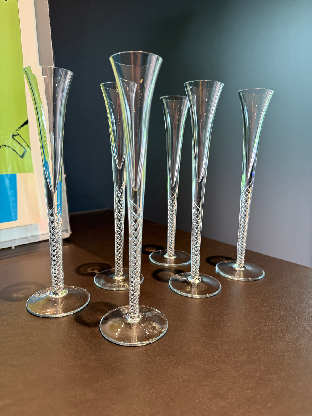 Set of 6 Unmarked Crystal Glasses (Set of 6)
