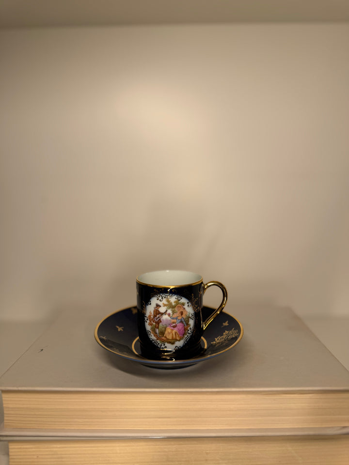 Limoge Demitasse Cup and Saucer