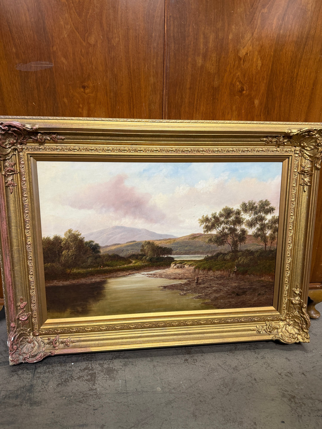 Vintage Oil Painting with Gilt Frame