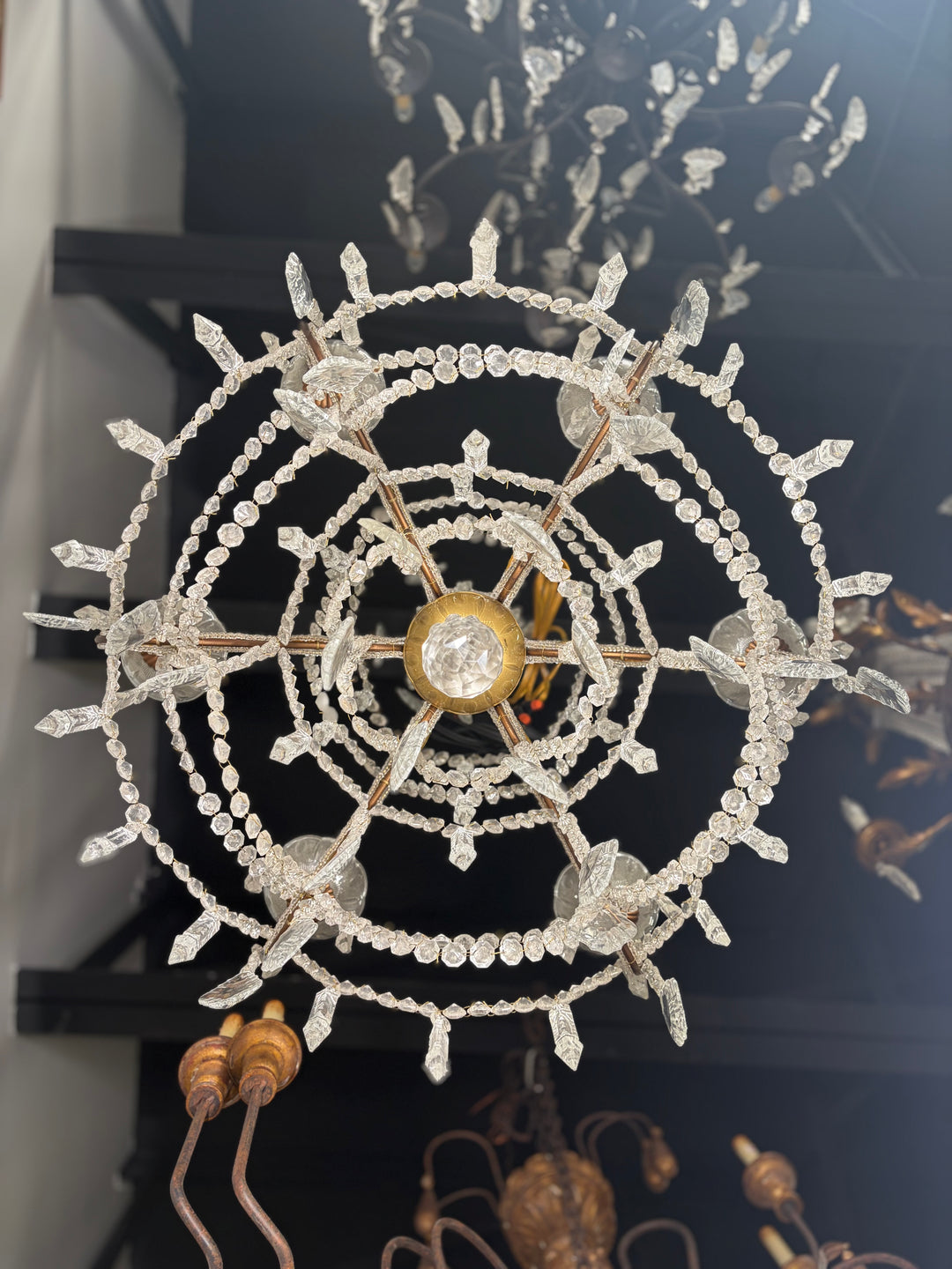 Multi-Arm Crystal Beaded Chandelier