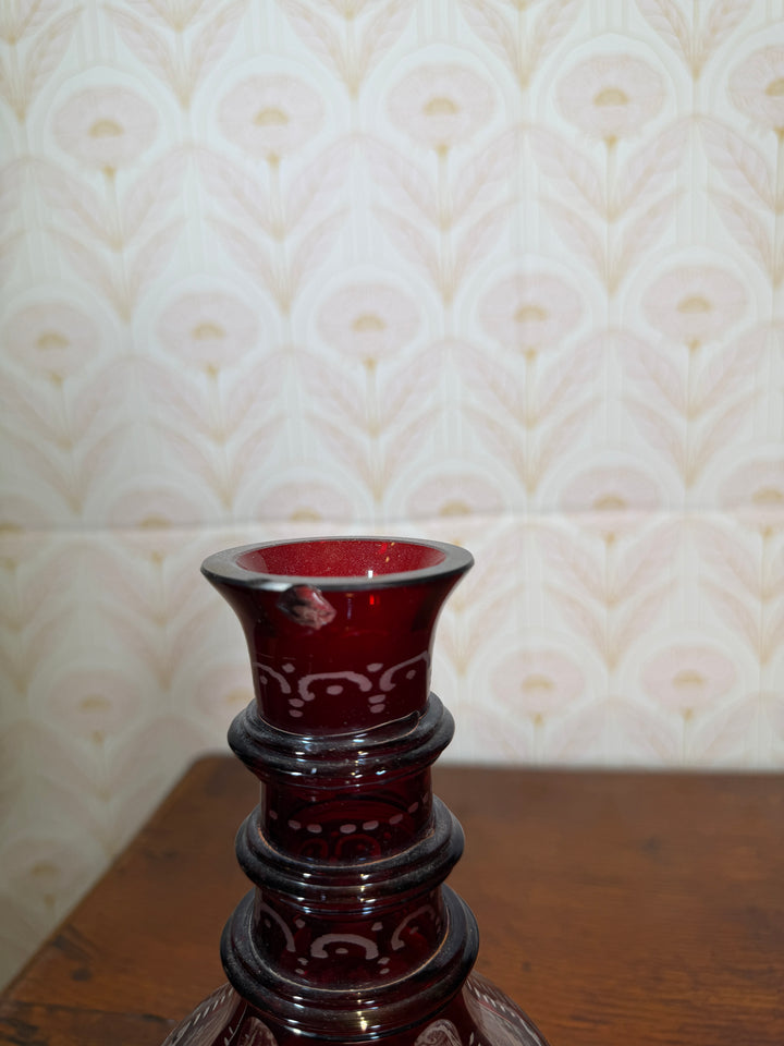 Bohemian Ruby Red Decanter