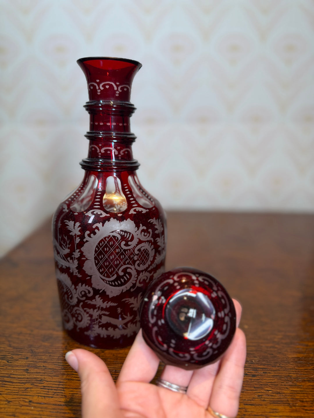 Bohemian Ruby Red Decanter