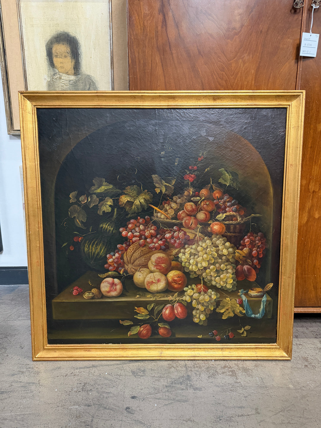 Still Life Fruit Oil on Canvas Painting