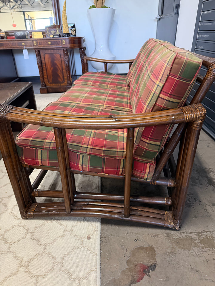 Vintage Bamboo and Rattan Sofa