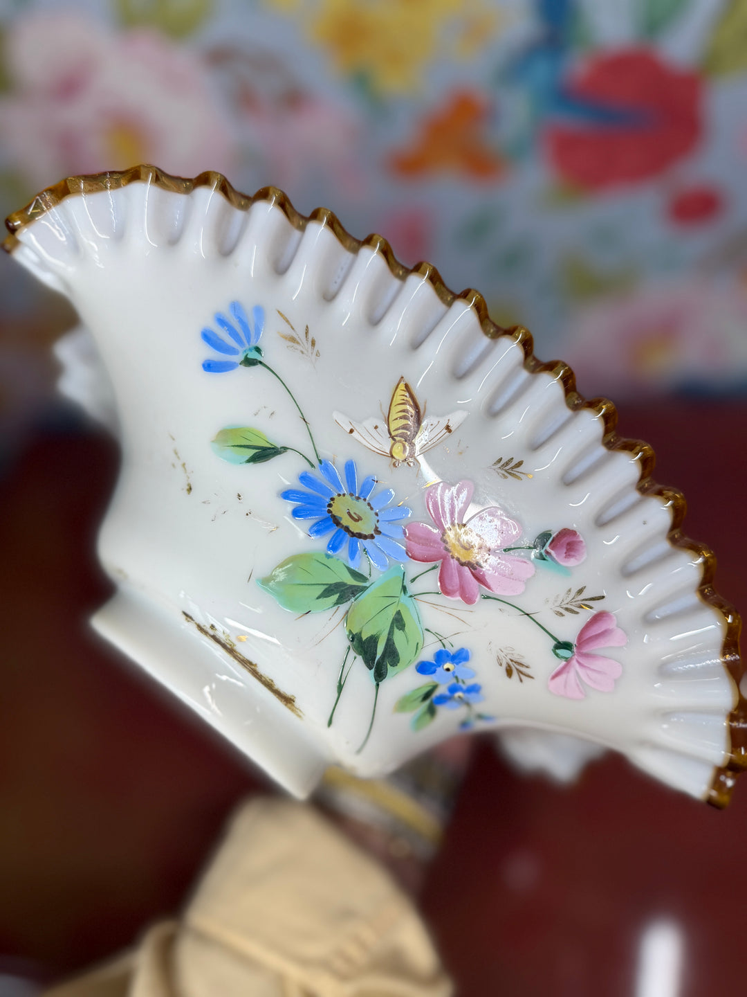 Antique Art Glass Victorian Berry Server