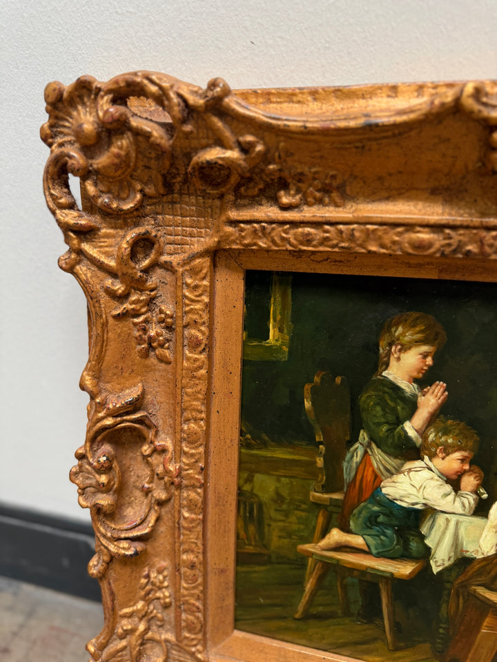 Five Children and Caretaker Oil Painting