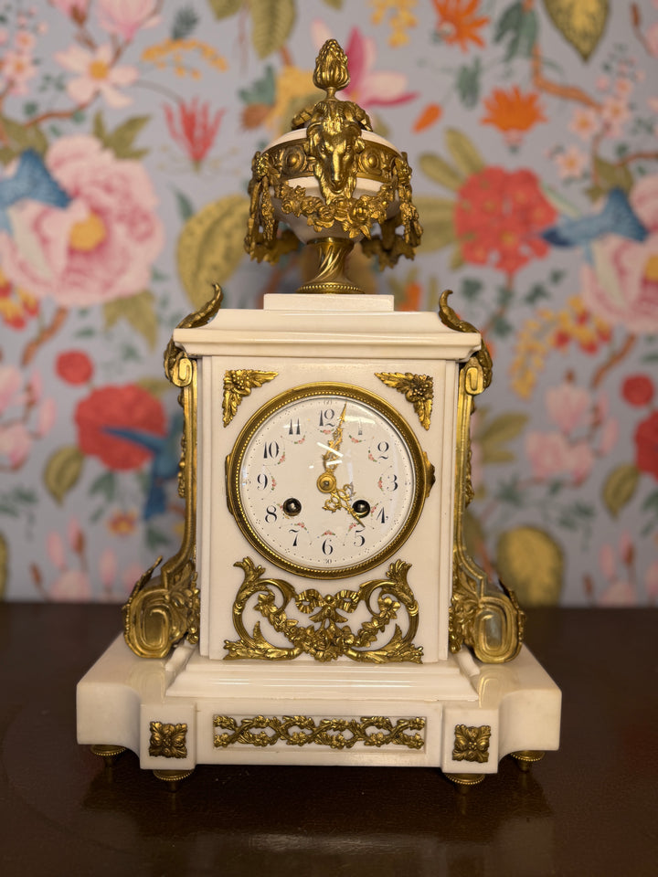 French Louis XVI Style Mantle Clock