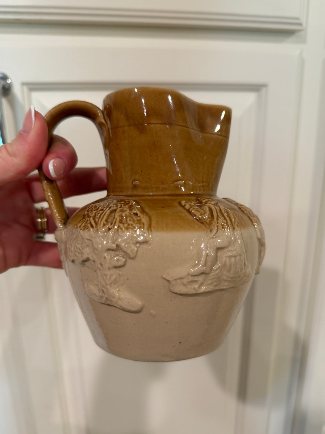 English Victorian stoneware jugs by Doulton Lambeth & Mark (Small)