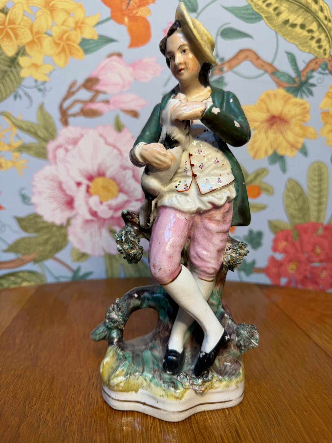 Staffordshire Man holding dog