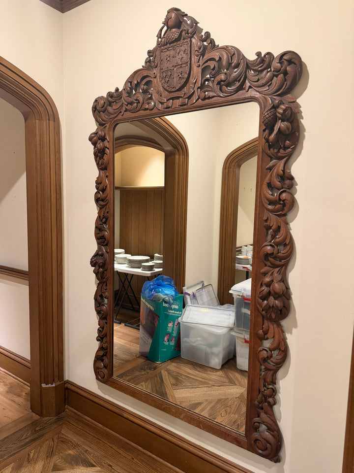 English Carved Oak Mirror