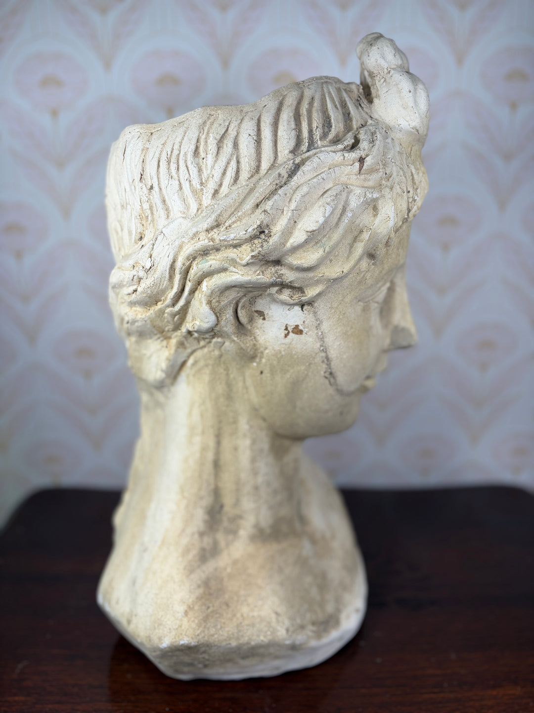 Neoclassical Female Bust Planter