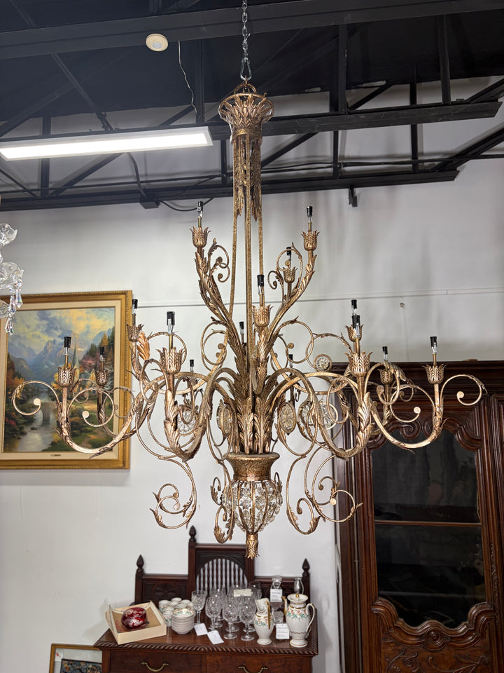 Large Multi-Arm Crystal Chandelier