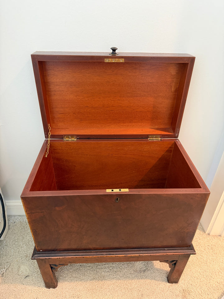 Mahogany Cellarette or Wine Chest on Stand