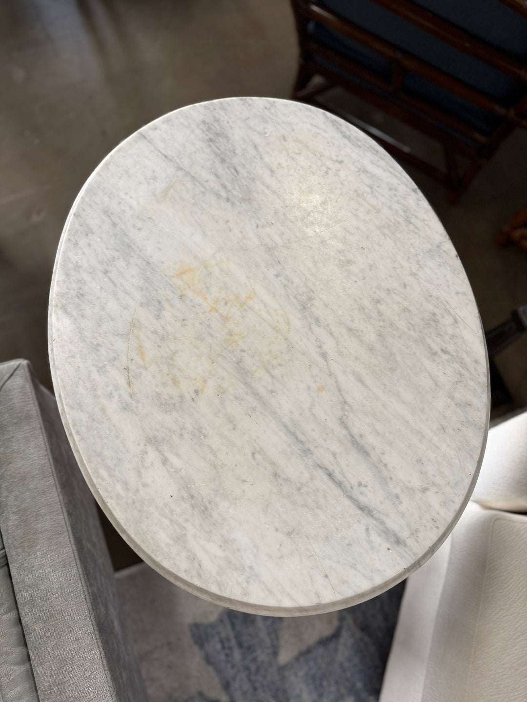 Antique Marble Top Side Table
