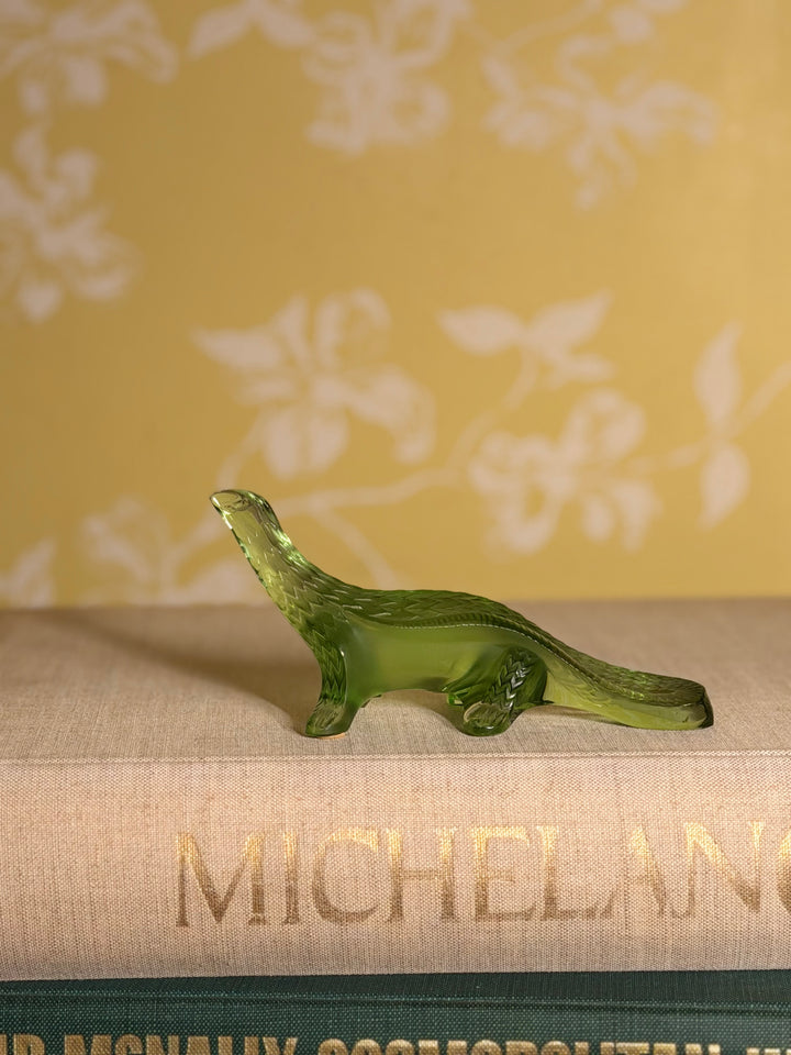 Lalique Green Dinosaur