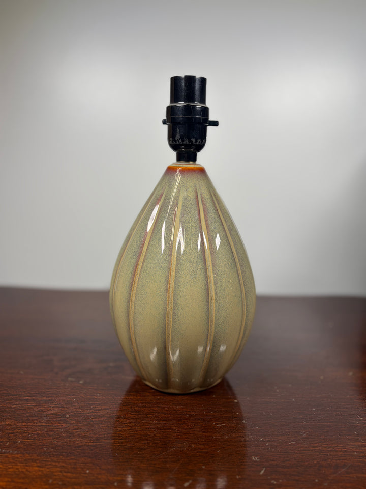 Ceramic Drip-Glaze Teardrop Lamp Base