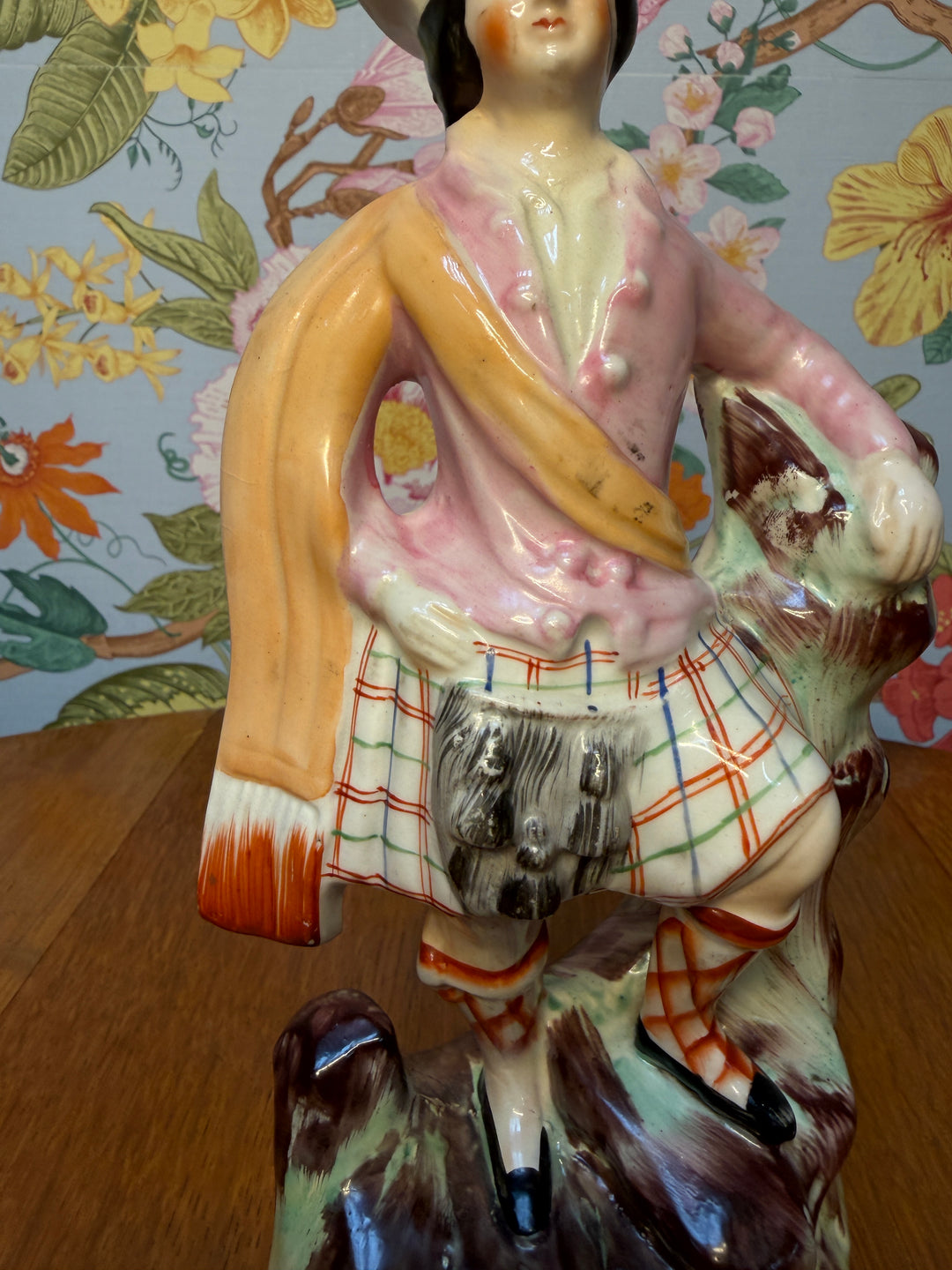 Antique Staffordshire Man in Skirt