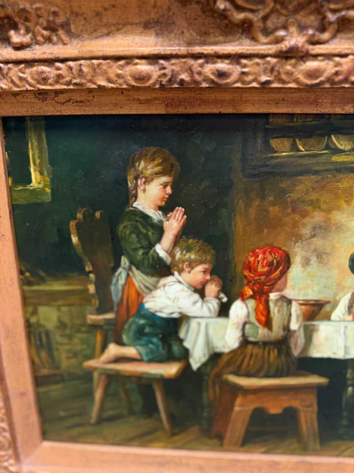Five Children and Caretaker Oil Painting