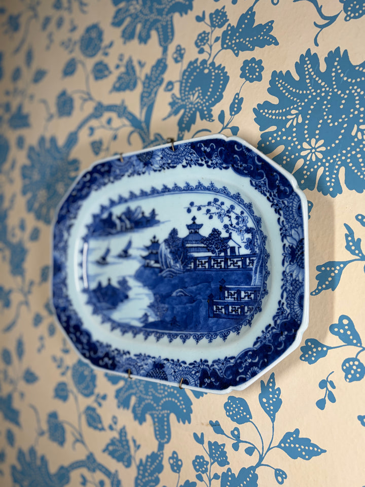 Blue Willow Antique Wall Plate