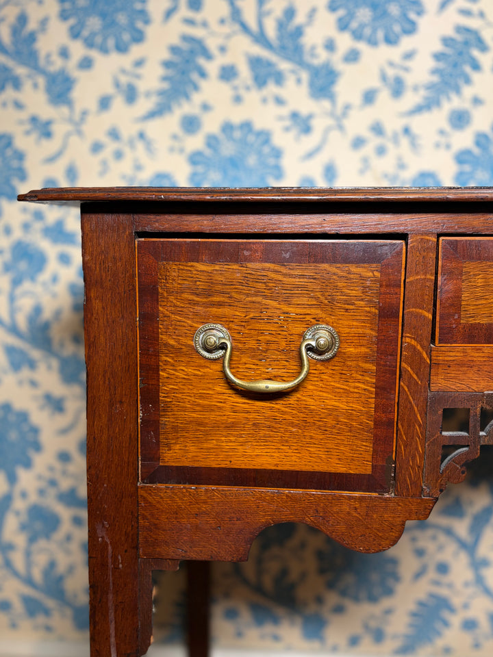 Antique Georgian Oak/Mahogany Lowboy
