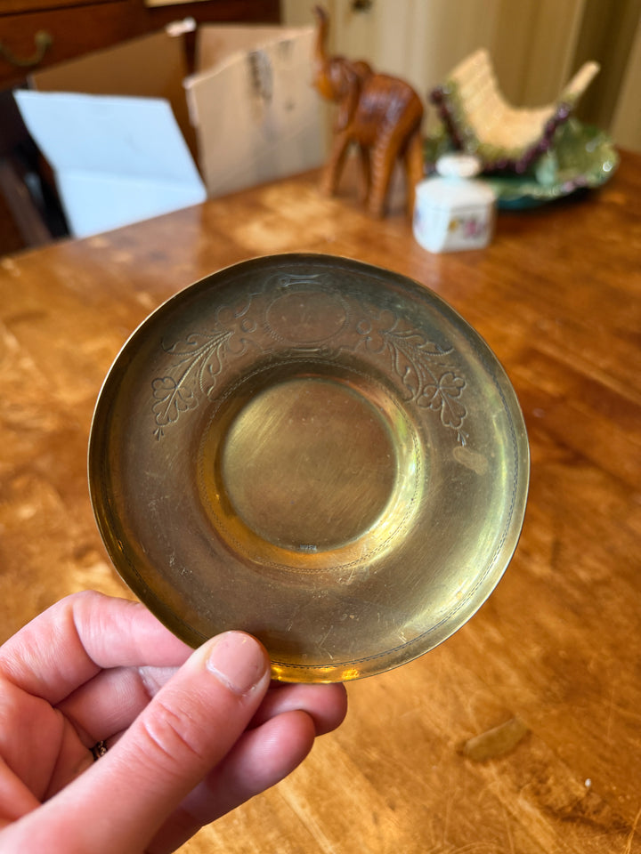 French Brass Trinket Dish (Patina)