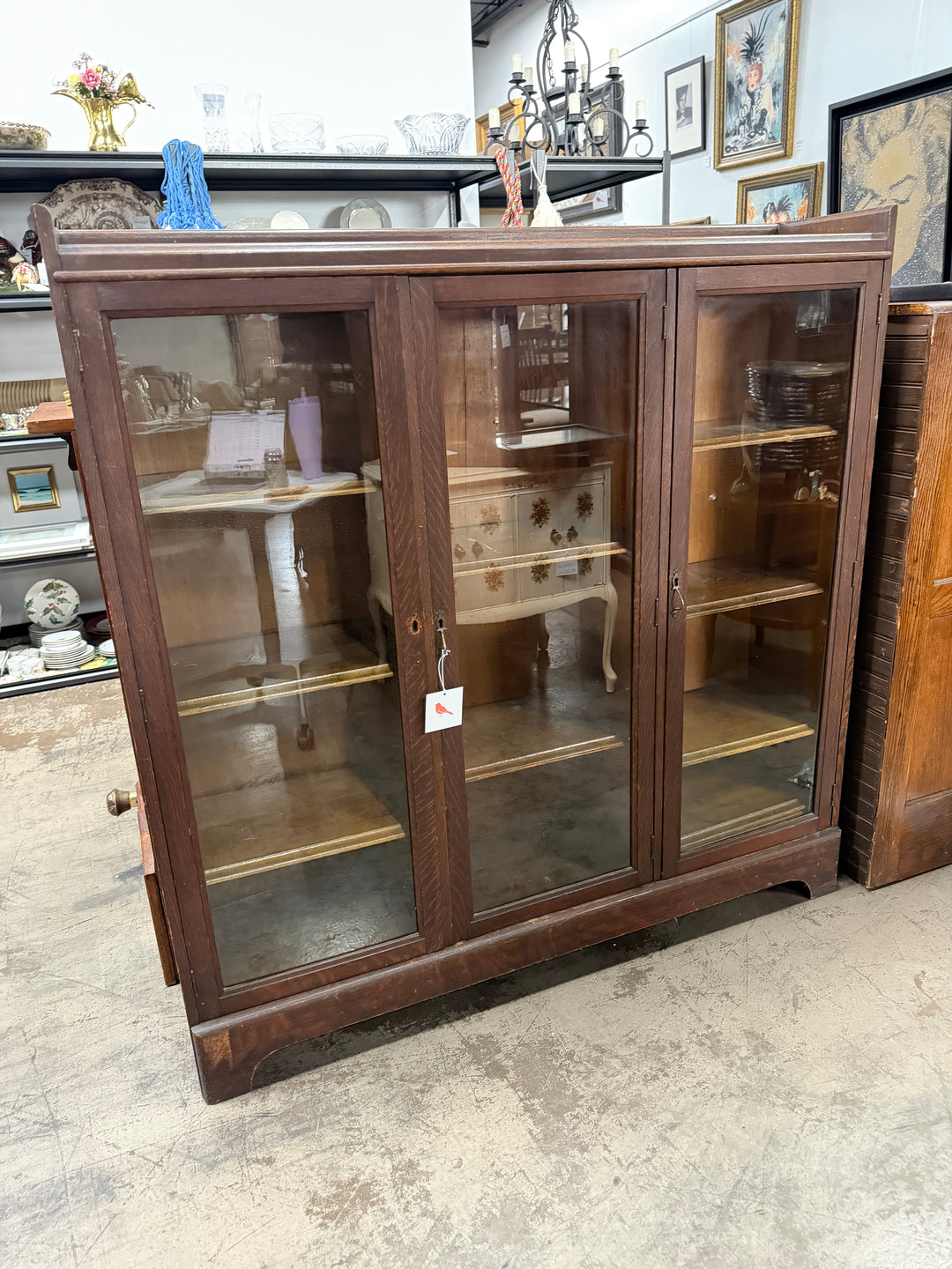 Antique Bookcase with Adjustable Shelves