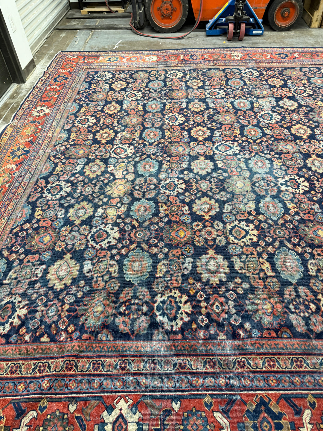 Antique Sultanabad Overall Pattern Mahal