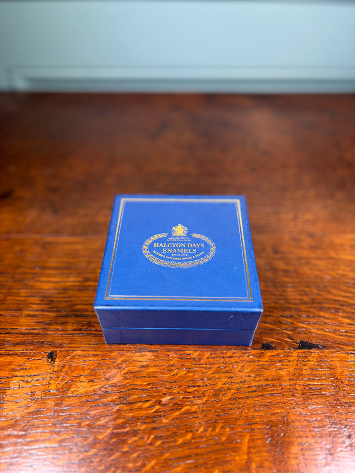 Halcyon Days George Washington Enamel Pill Box with Original Box