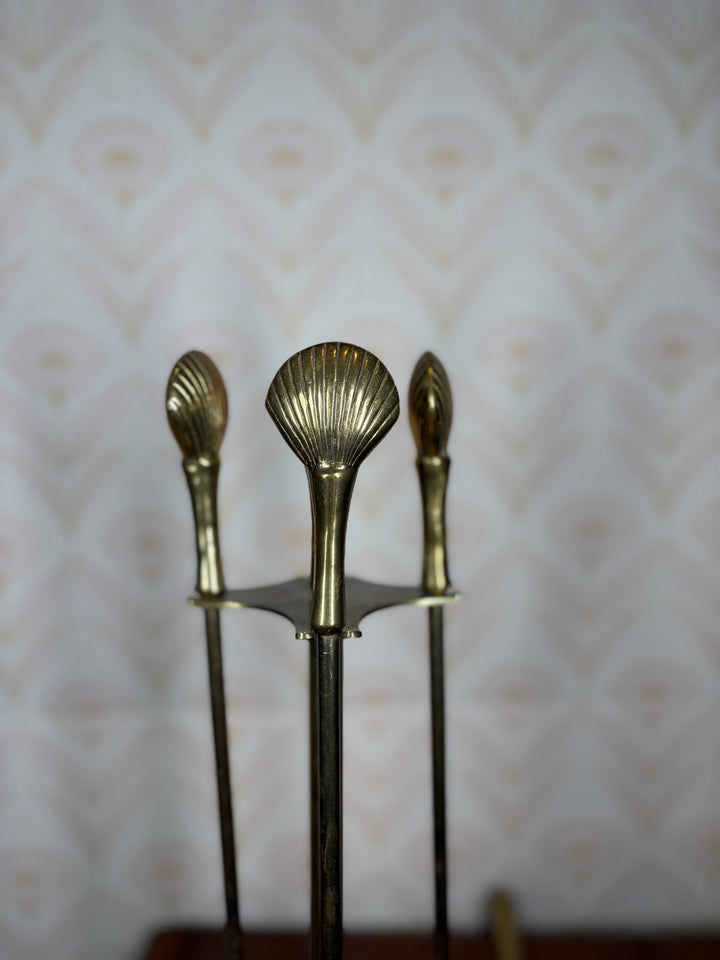 Miniature Brass Fireplace Set - 5 Pieces