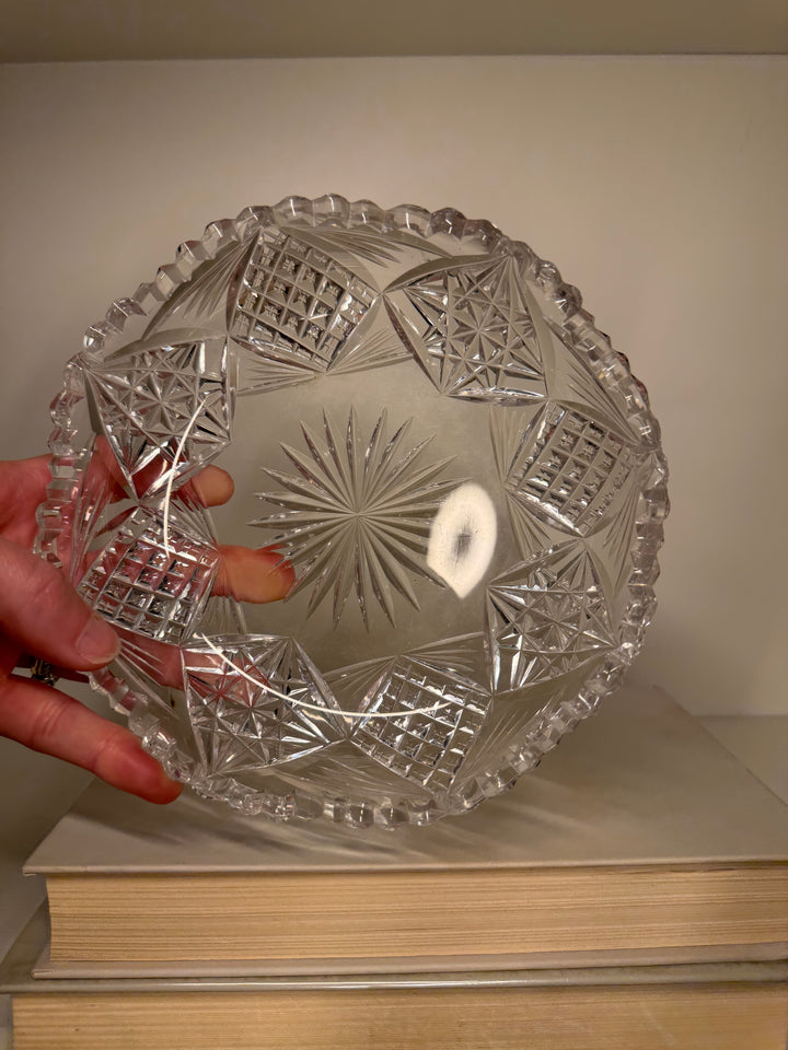 American Brilliant Cut Crystal Bowls - Set of 3