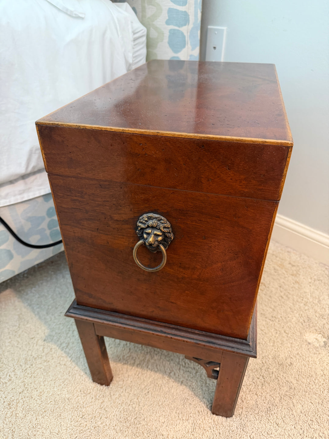 Mahogany Cellarette or Wine Chest on Stand