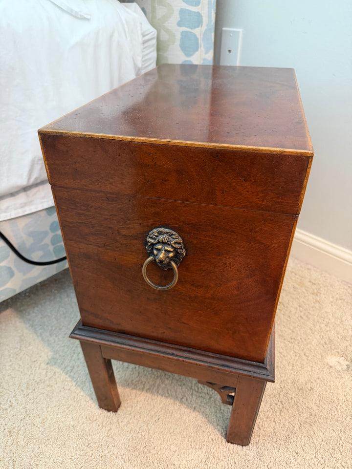 Mahogany Cellarette or Wine Chest on Stand