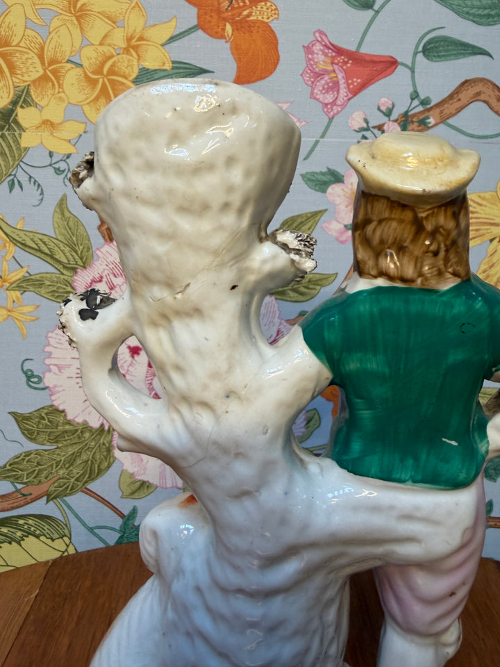 Staffordshire Man, Dog, and Lamb
