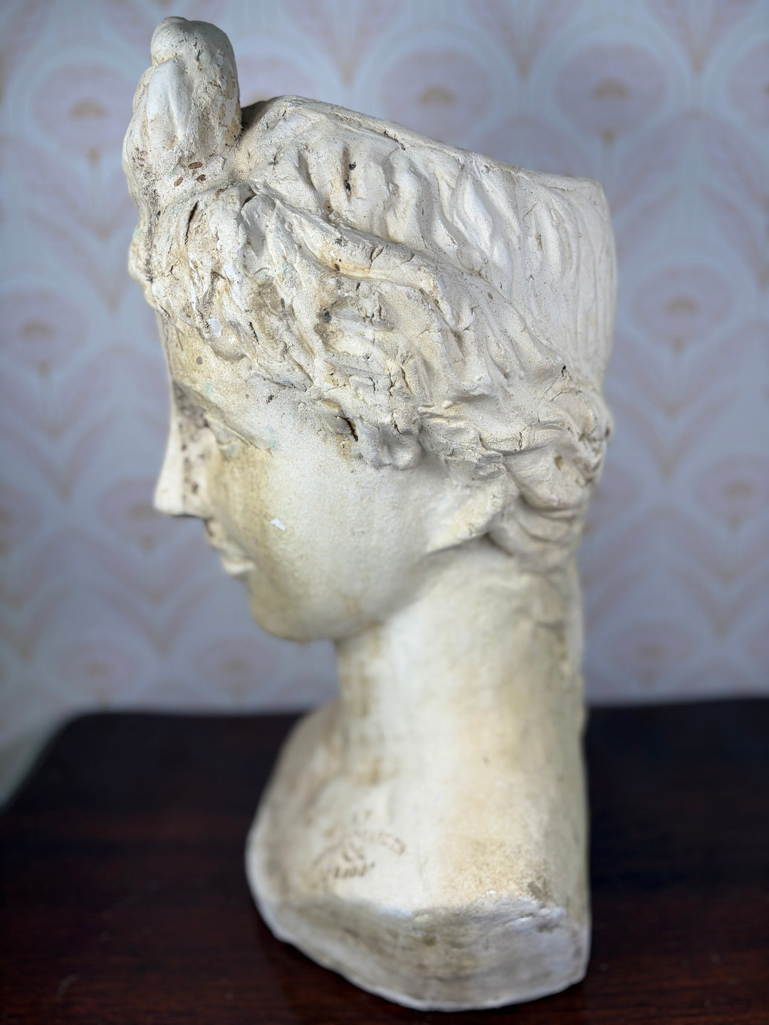 Neoclassical Female Bust Planter