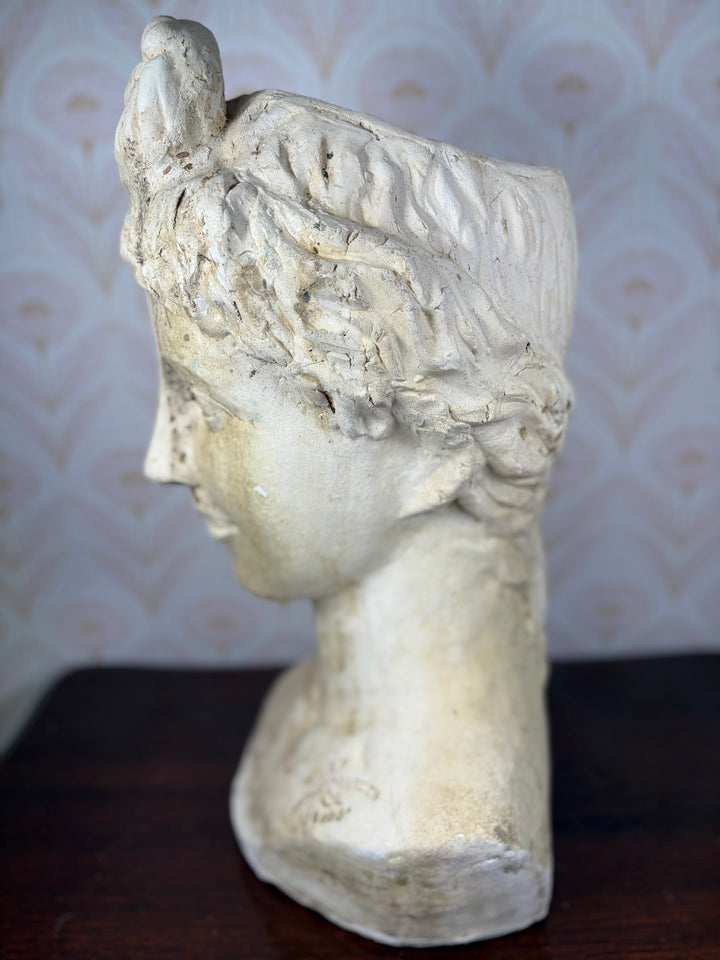 Neoclassical Female Bust Planter