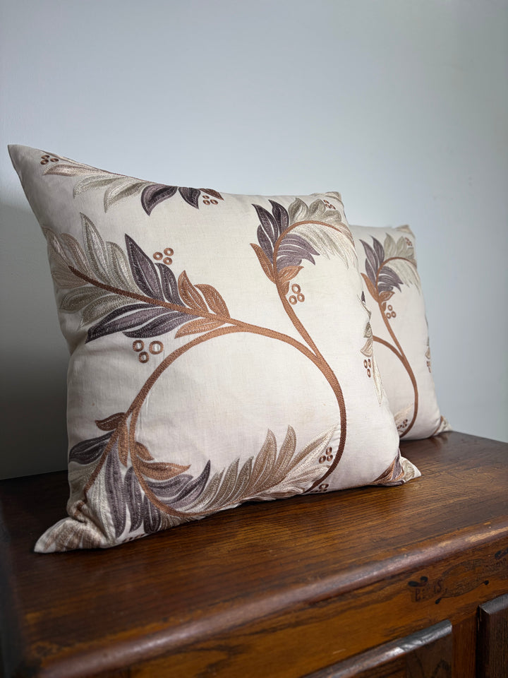 Pair of Bliss Studio Floral Botanical Throw Pillows