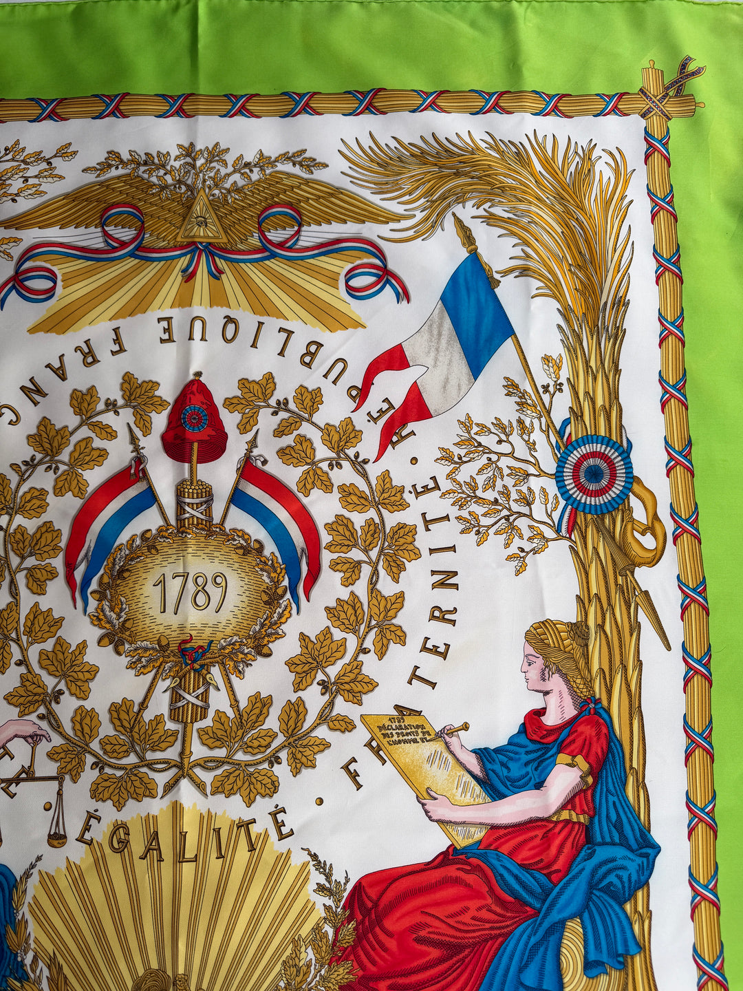 Vintage HERMÈS ‘Liberté Égalité Fraternité’ French Republic 1789 90