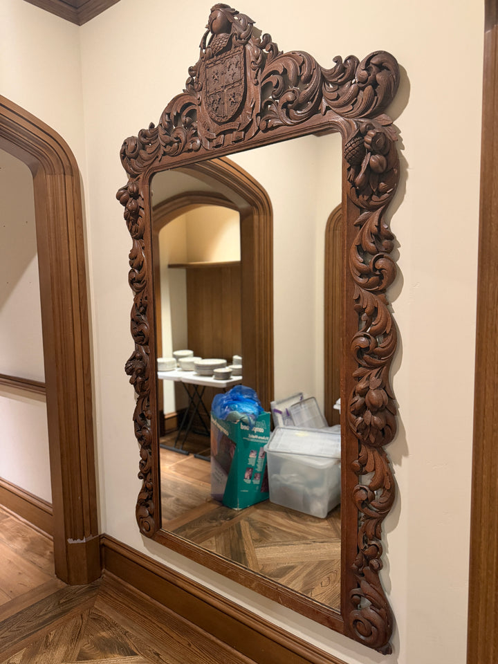 English Carved Oak Mirror