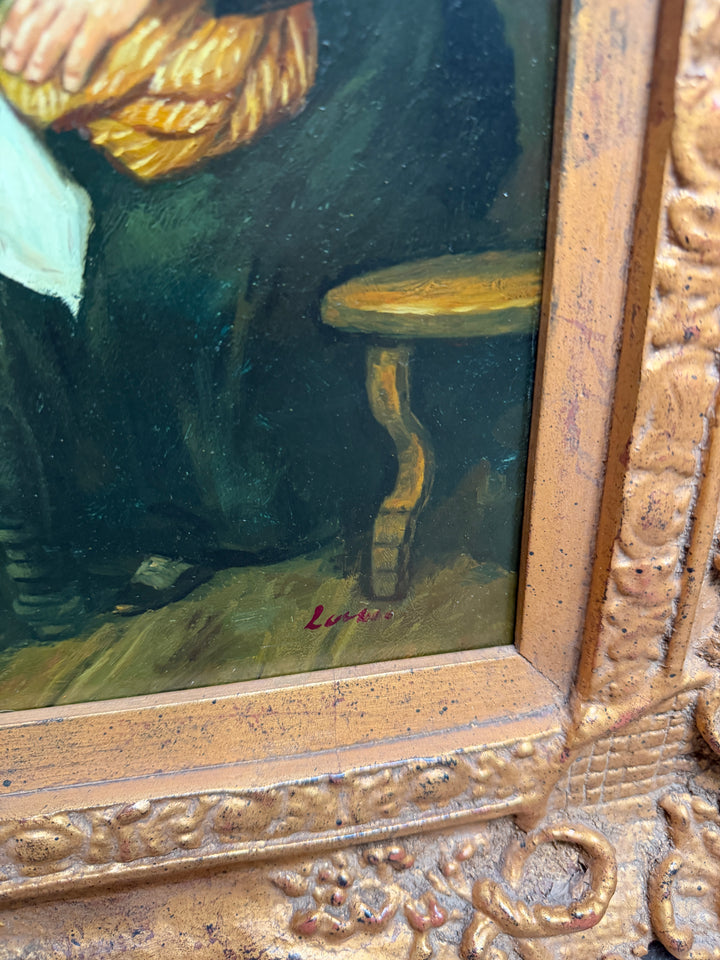 Five Children and Caretaker Oil Painting