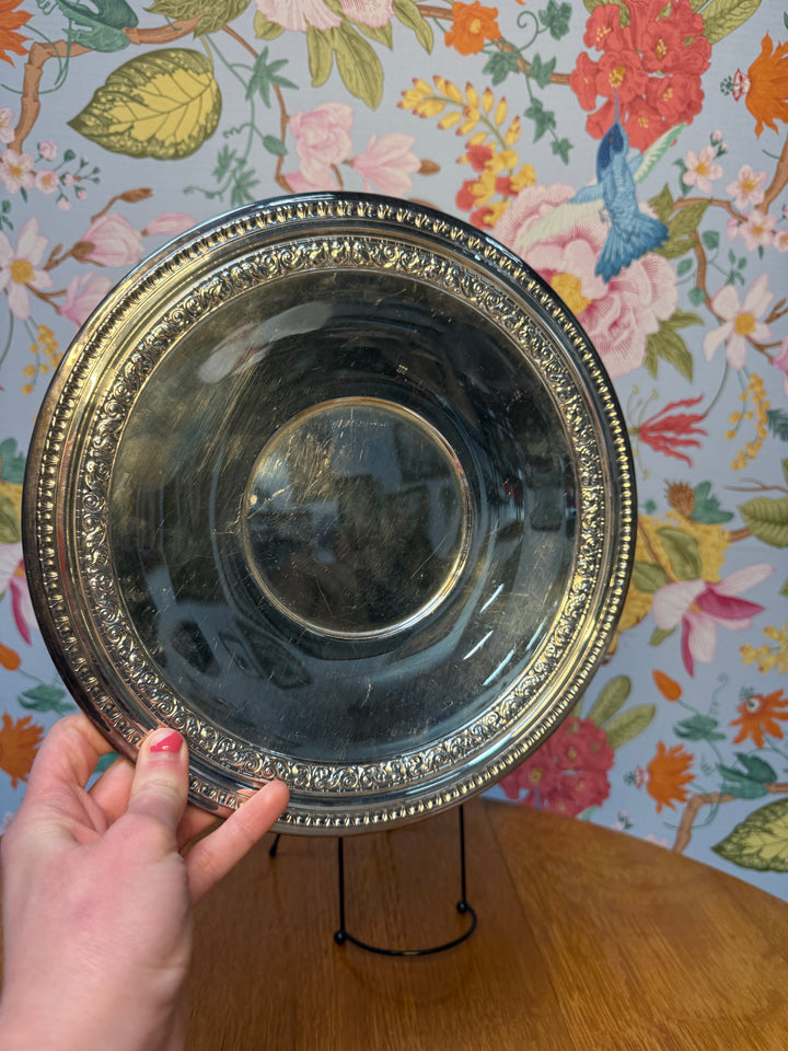 Reed and Barton Silverplate Charger Rose