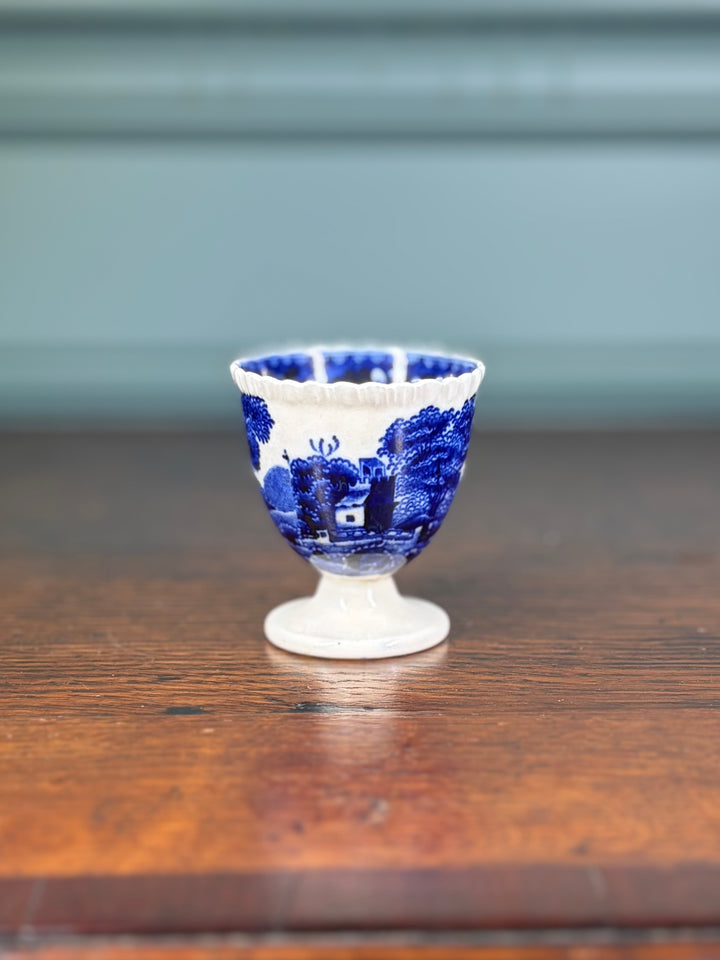 Set of 4 Vintage Spode Blue and White Egg Cups