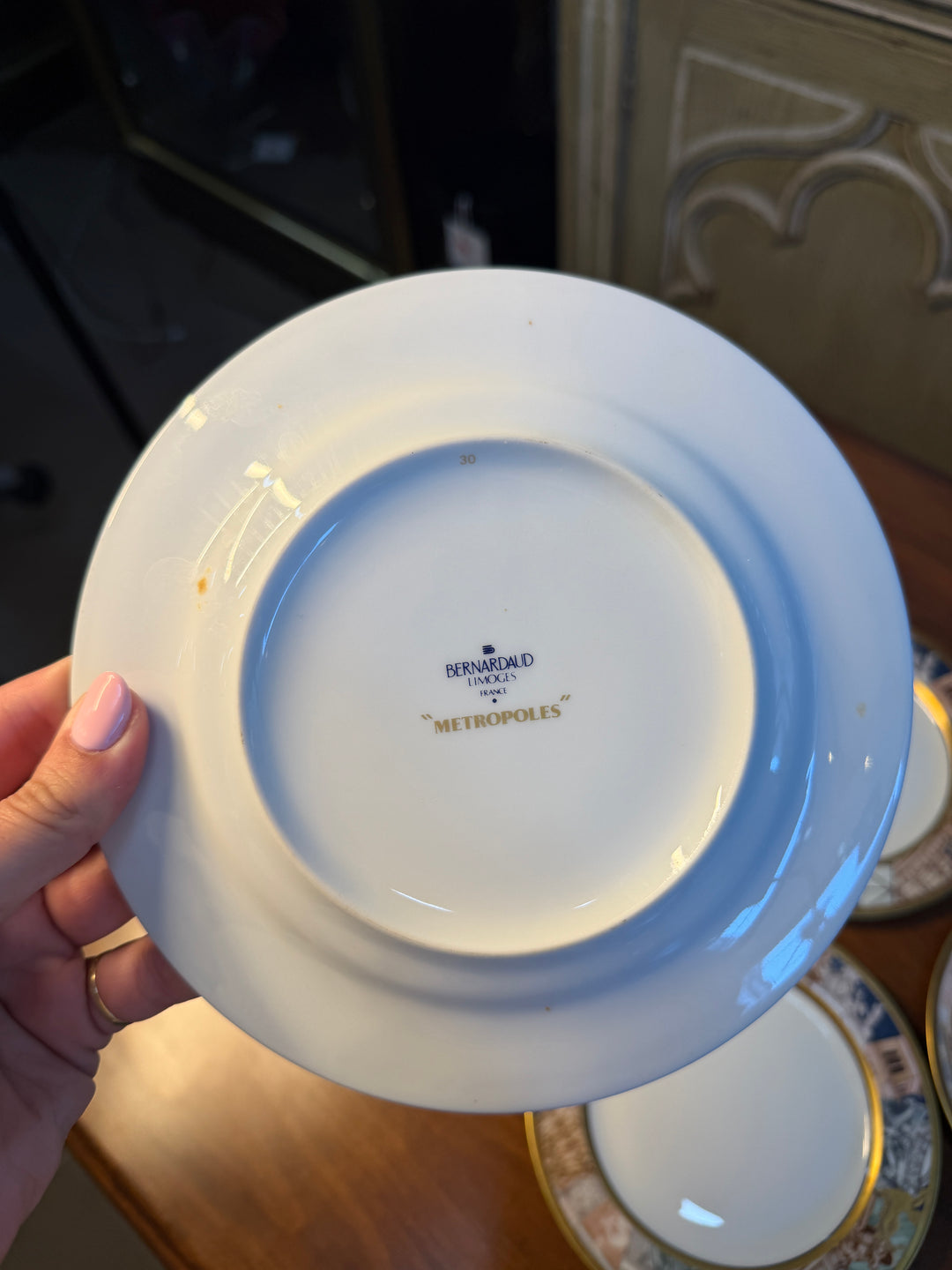 Set of 6 Limoges “Metropolis” Plates